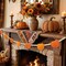 Fall Decorations for Home Pumpkin Garland, Adjustable Wood Bead
